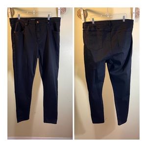 COPY - Universal Standard Black Twill High Rise Skinny Jeans Sz 18L Long 31.5” …